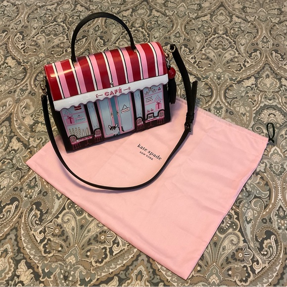 NWOT Rare Kate Spade Ma Cherrie Cafe Leather Satchel Bag - Picture 5 of 16
